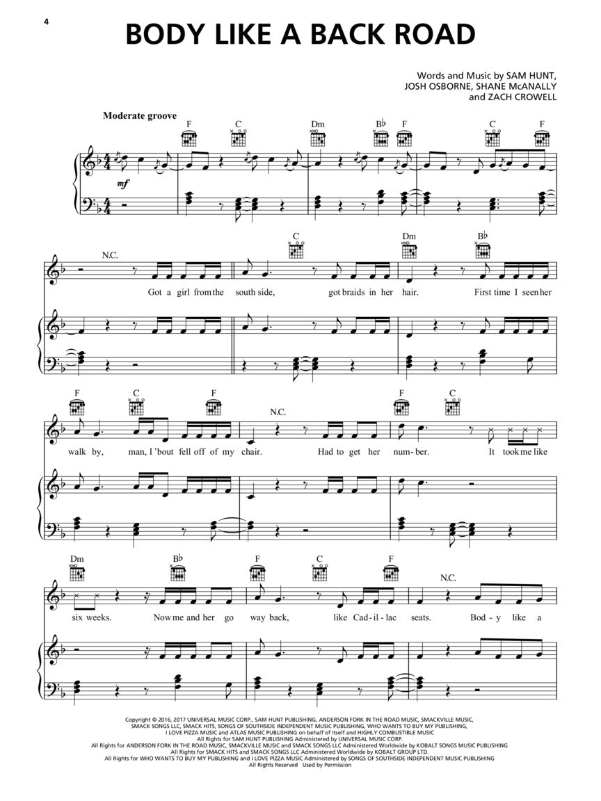 《四和弦歌曲集》钢琴、声乐与吉他版