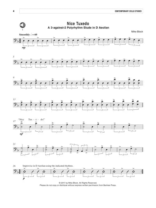 Berklee Press - Contemporary Cello Etudes Book/Ola