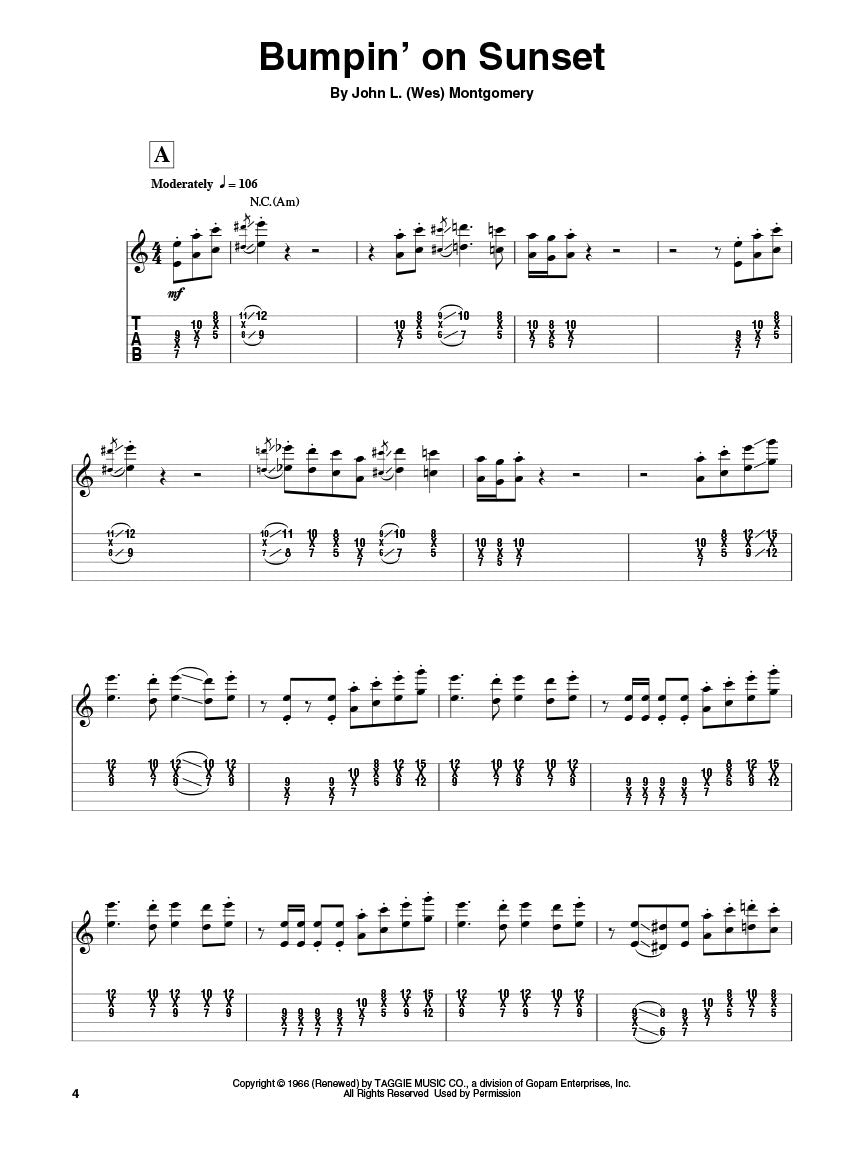 韦斯·蒙哥马利吉他伴奏曲集 V159(书/在线音频)