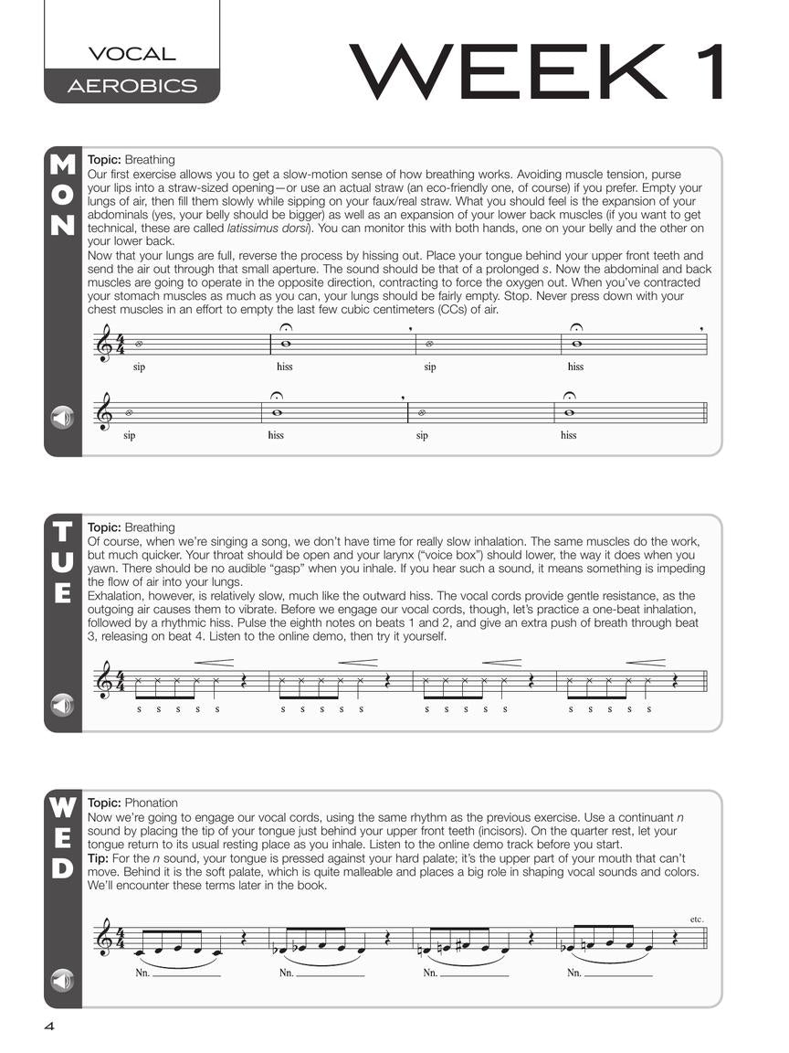 Vocal Aerobics - A 40 Week Program Book/Ola