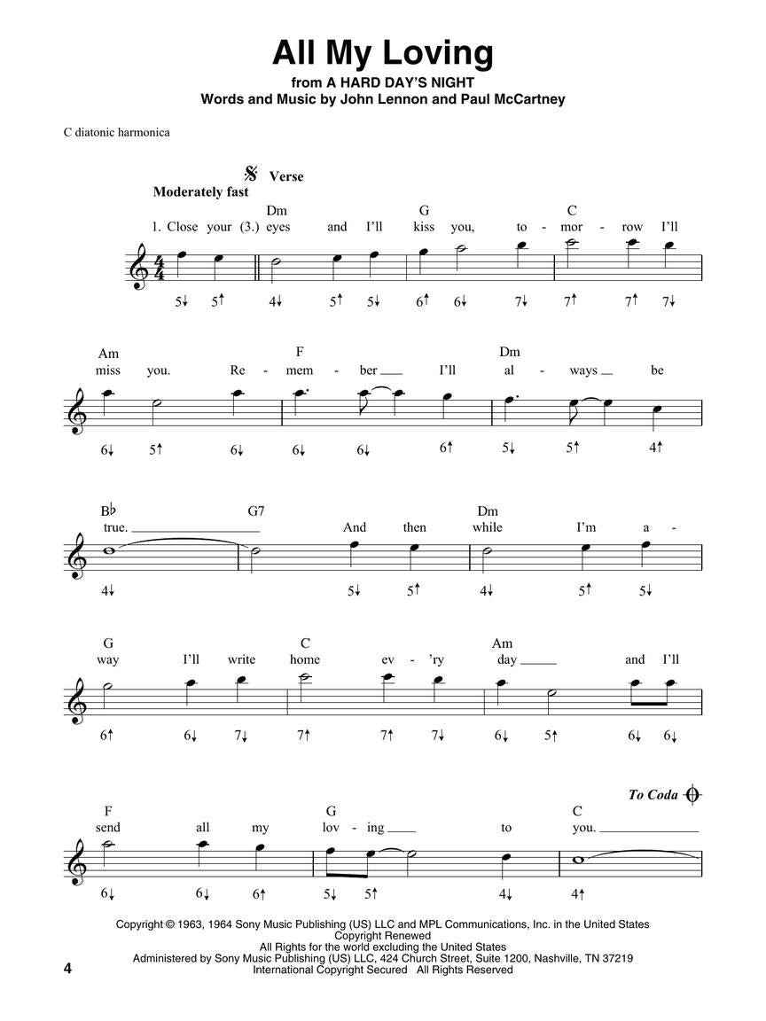 Simple Songs for Harmonica Book (40 Songs)