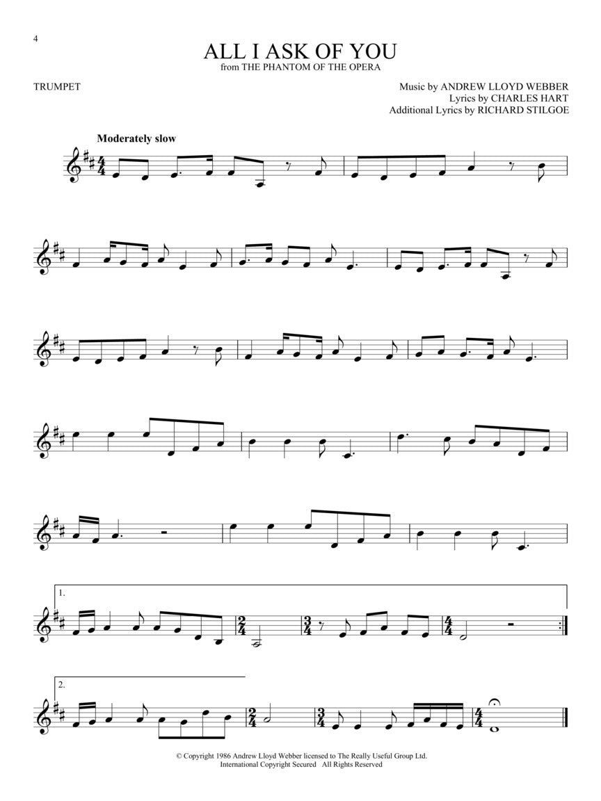 The Songs Of Andrew Lloyd Webber Trumpet