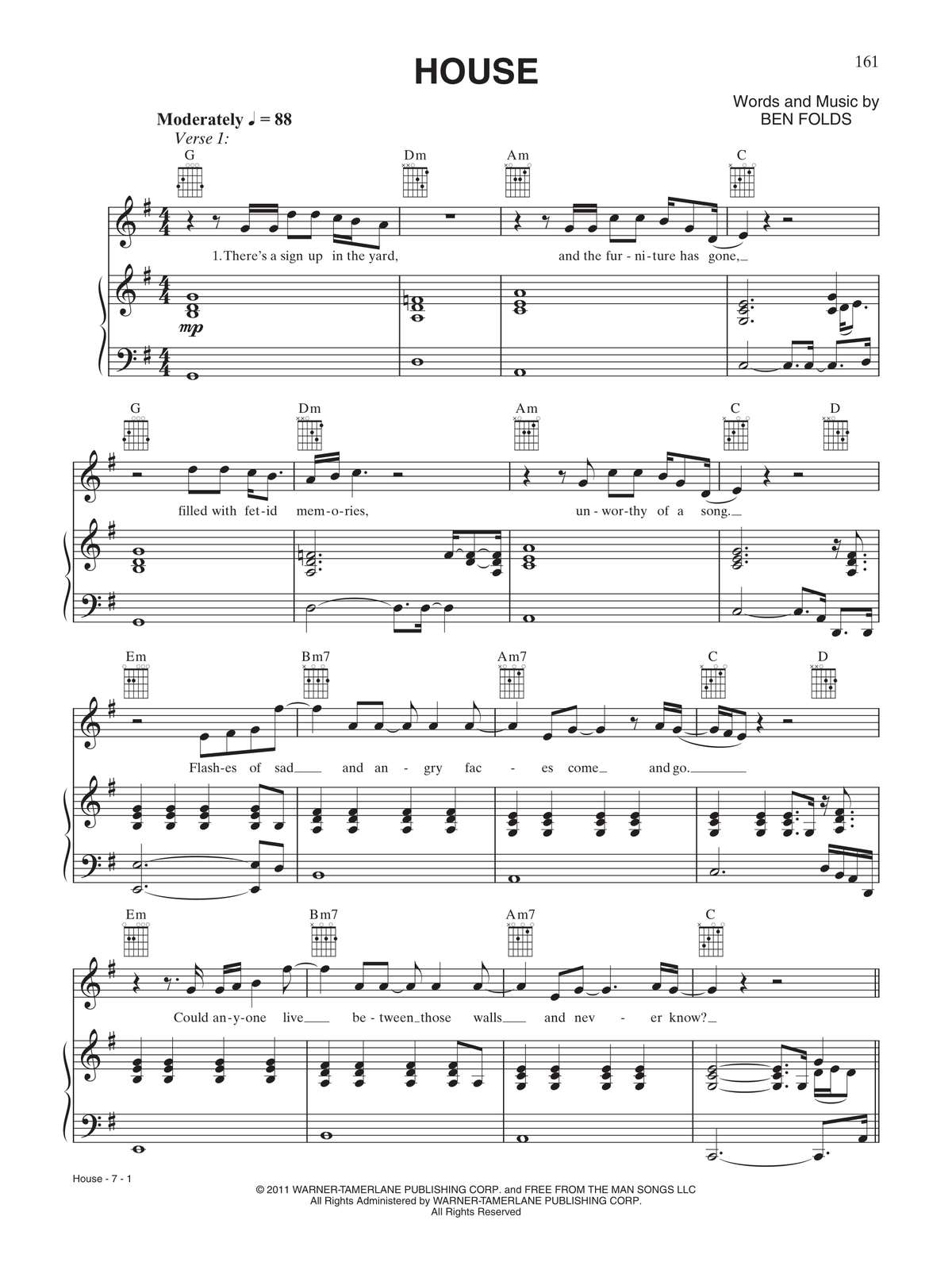 Ben Folds - Best Imitation Of Myself 钢琴/声乐/吉他乐谱集