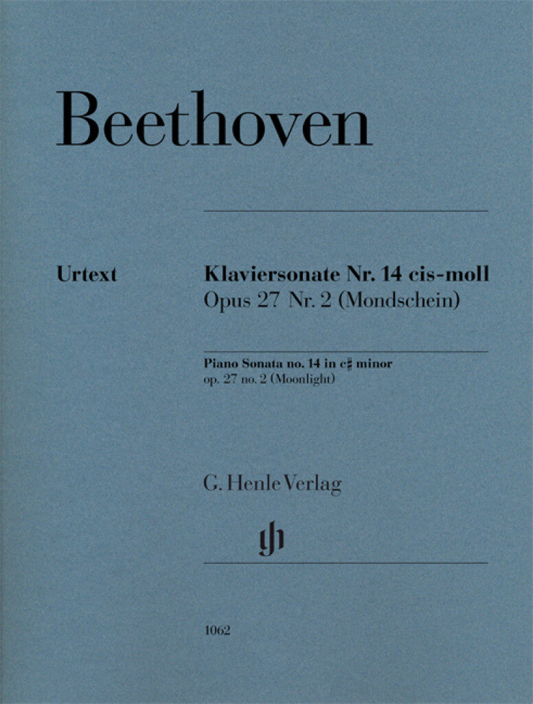 Beethoven - Moonlight Sonata Op 27 No 2 C Sharp Min No 14 Urtext Book
