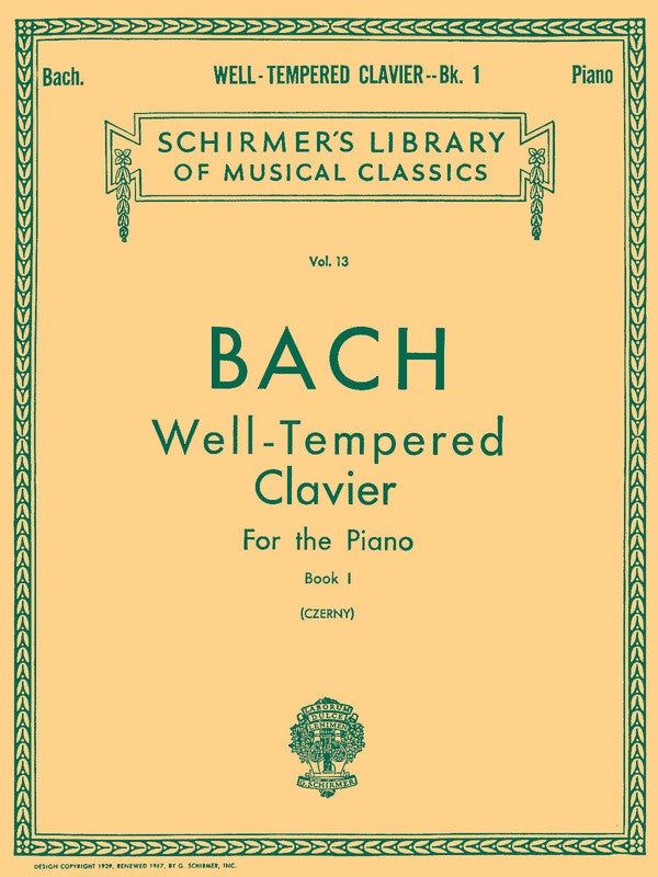 J.S Bach - The Well-Tempered Clavier For Piano Preludes And Fugues Book 1
