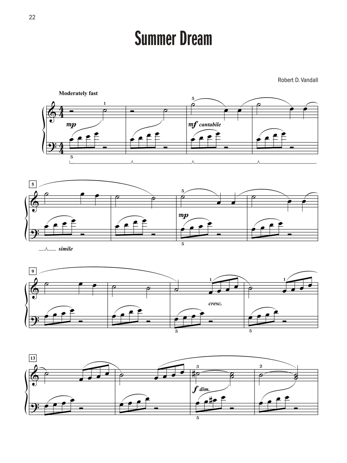 Vandall - Celebrated Lyrical Piano Solos - Book 2