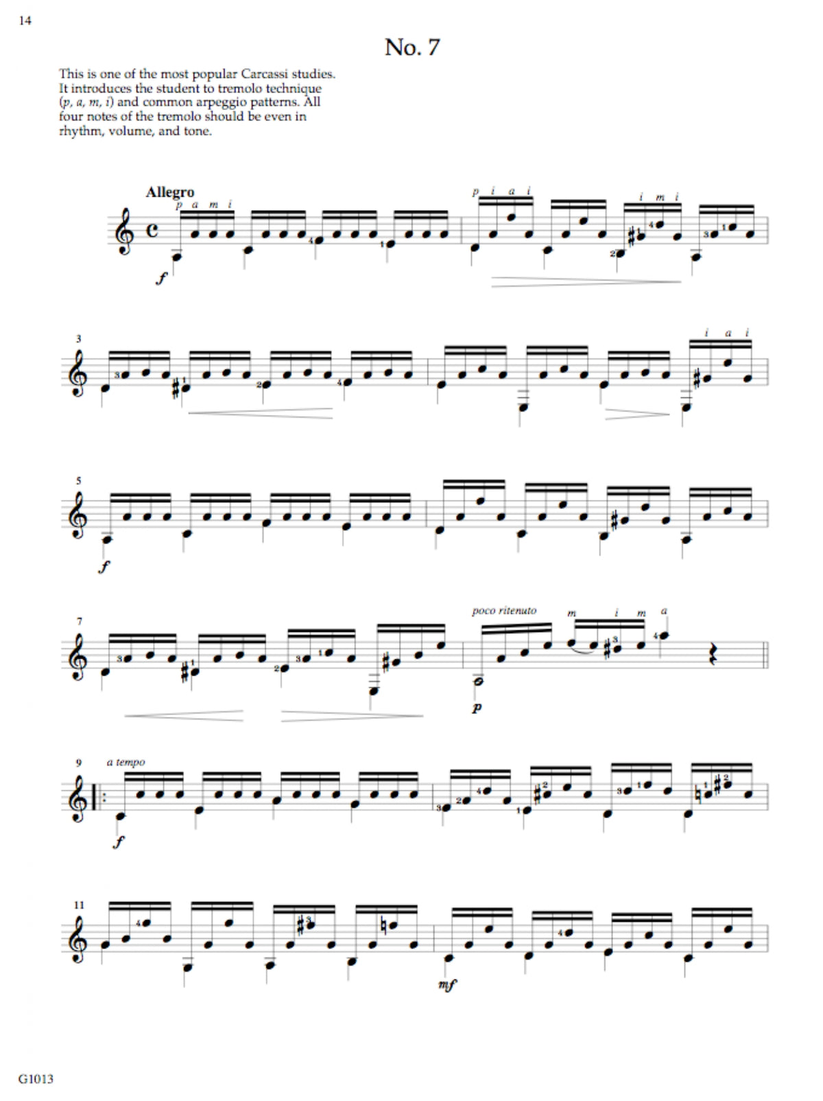 卡尔卡西:25首旋律与渐进练习曲 作品60(吉他教材)