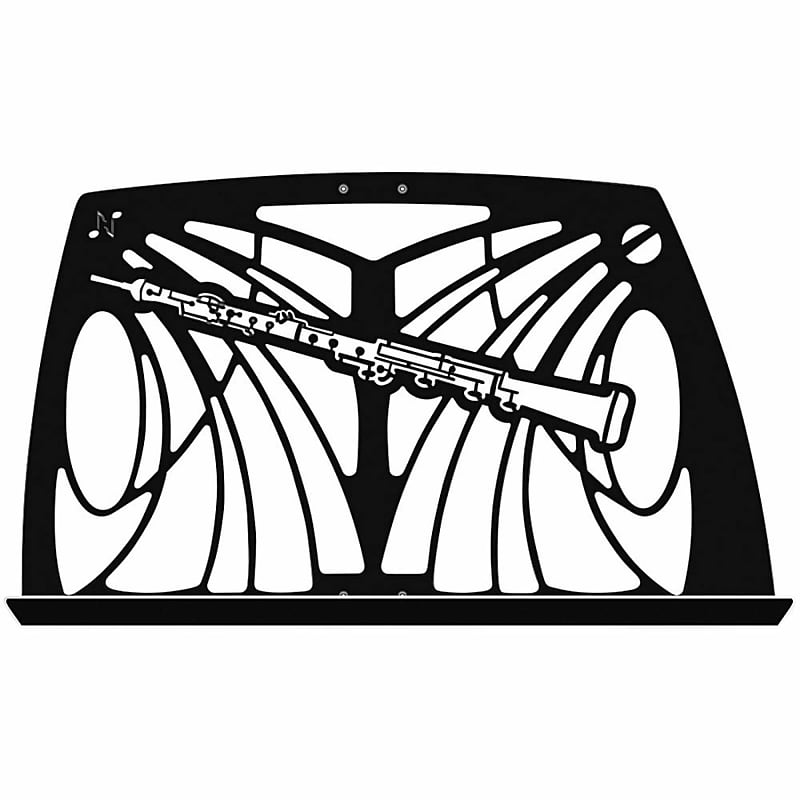 Manhasset Noteworthy Oboe Design Music Stand - Black Musical Instruments & Accessories