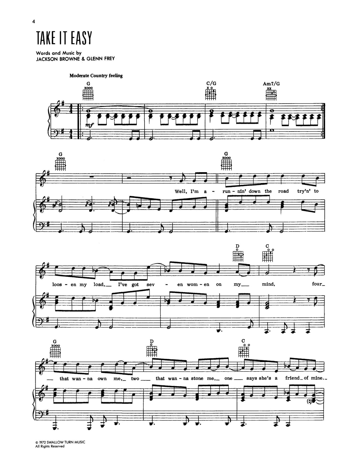 全新老鹰乐队 PVG 乐谱集(67 首歌曲)