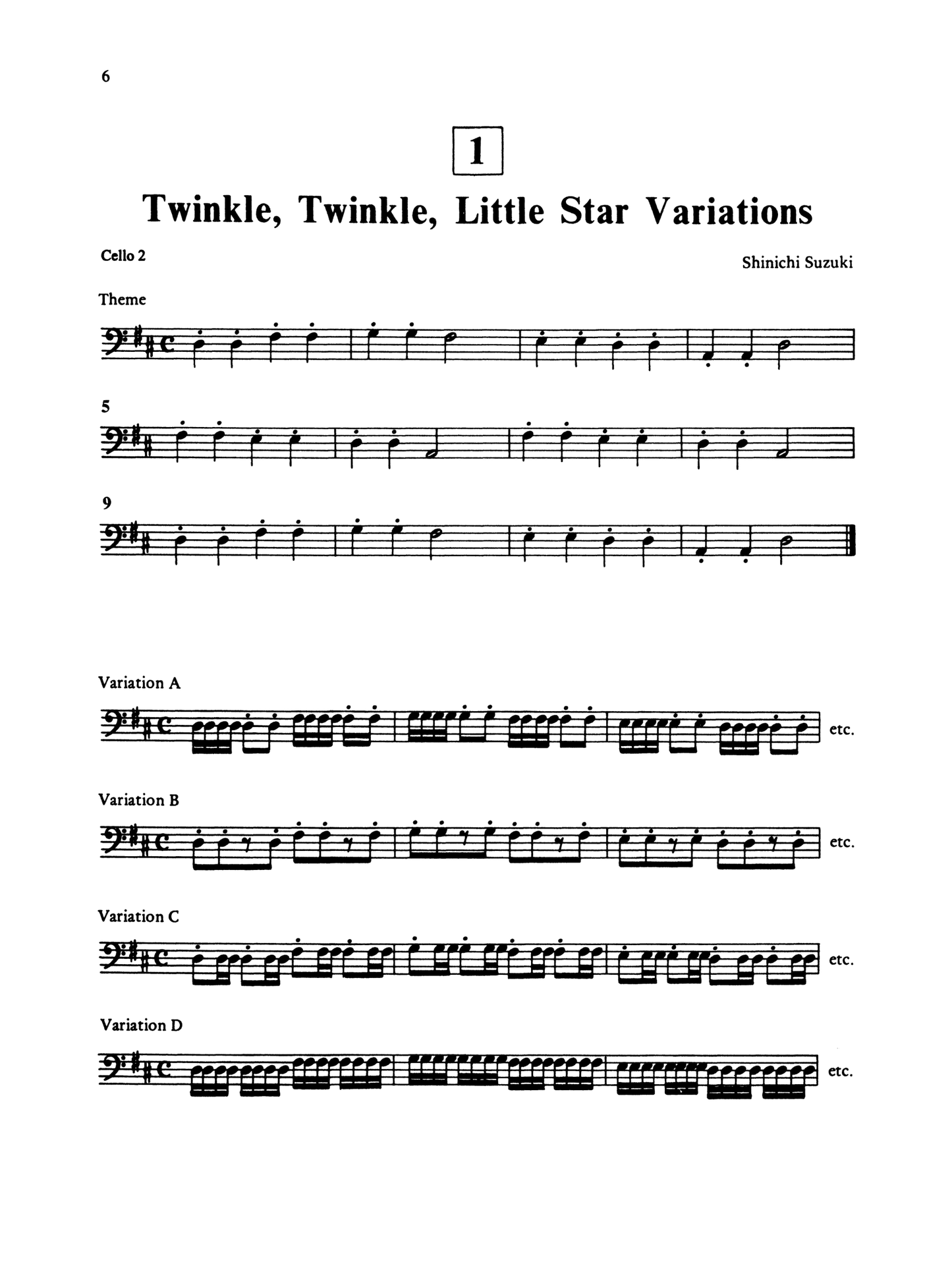 Suzuki Cello School - Ensembles for Cello Volume 1 Book