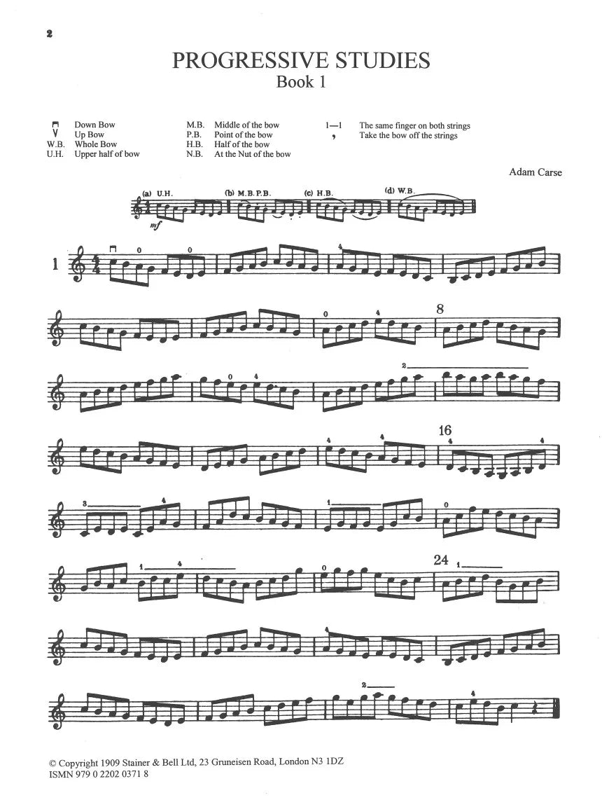 亚当·卡斯 - 小提琴进阶练习曲 - 第一册