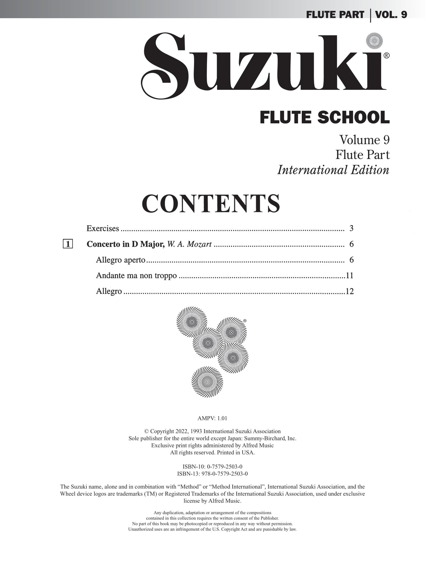 Suzuki Flute School - Volume 9 Flute Part Book