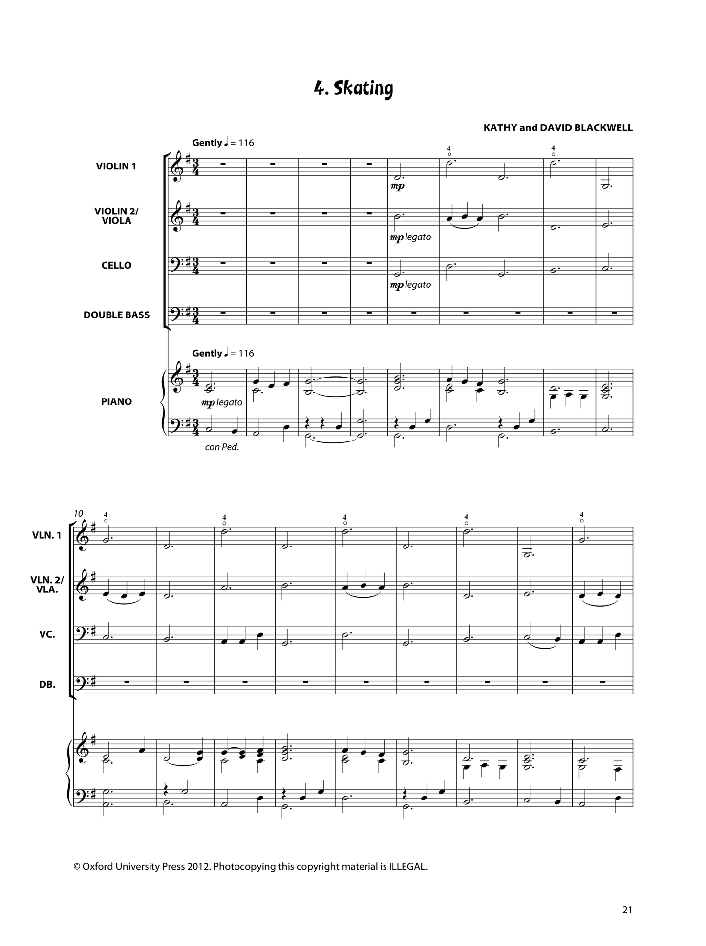 String Time Ensembles- Going For Gold: Full Score, Piano and String Parts