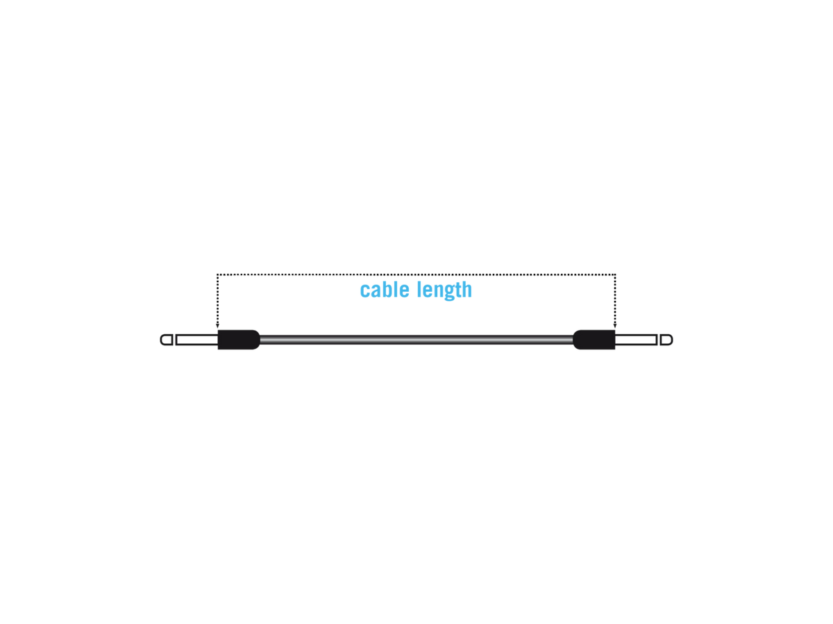 Klotz PP AJJ Unbalanced Patch Cable With Right Angled Jacks - 0.15m