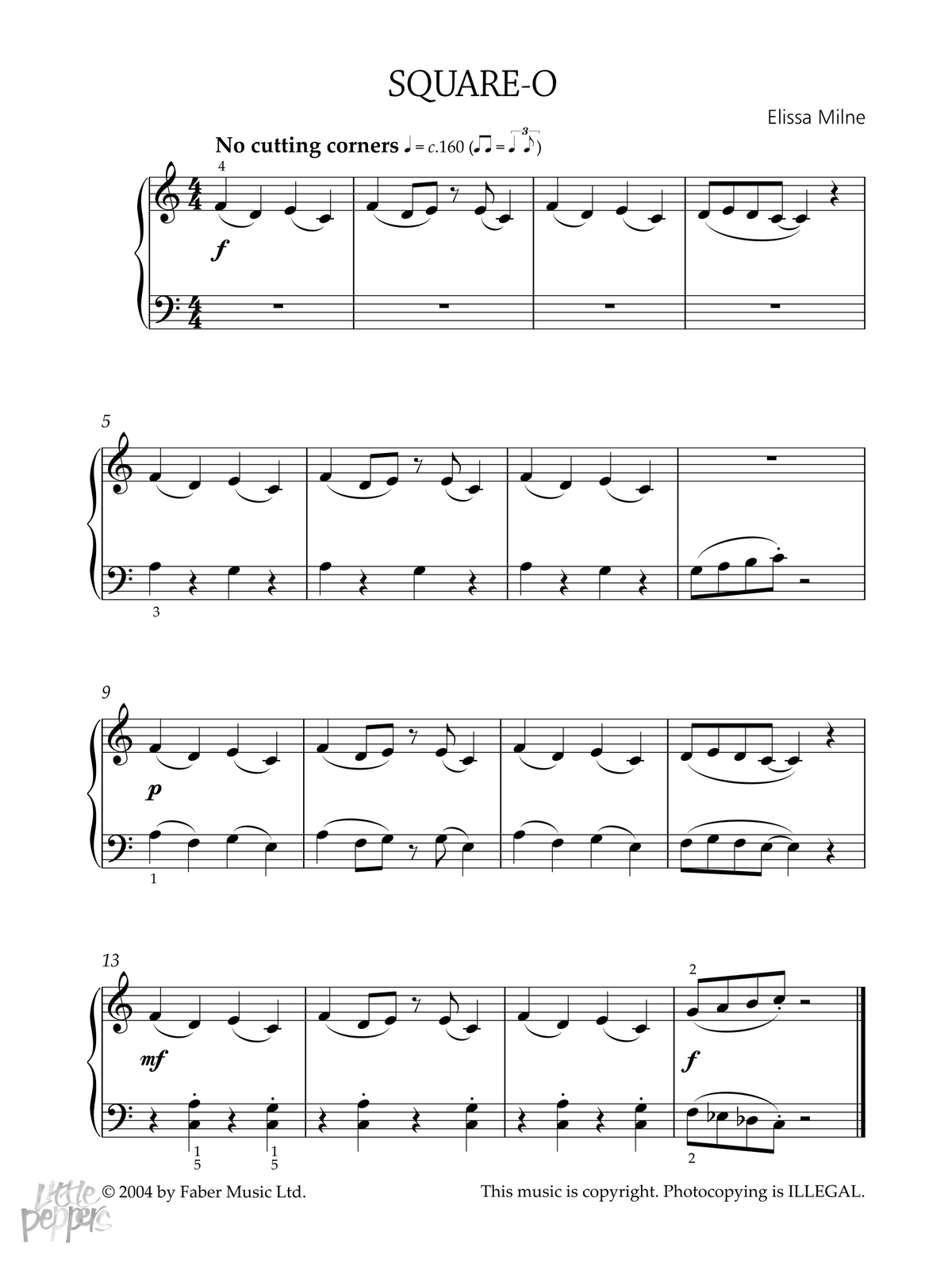 《小小辣椒钢琴入门 1》(趣味爵士小品)