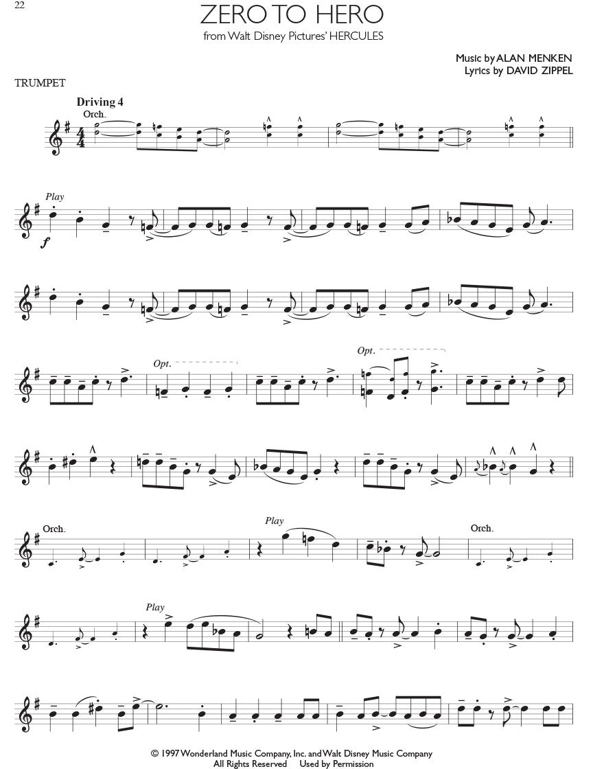 Disney Solos - Trumpet Play Along Book/Ola