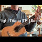 Flight DIANA TE Tenor Electro Acoustic Ukulele with Deluxe Padded Gig Bag