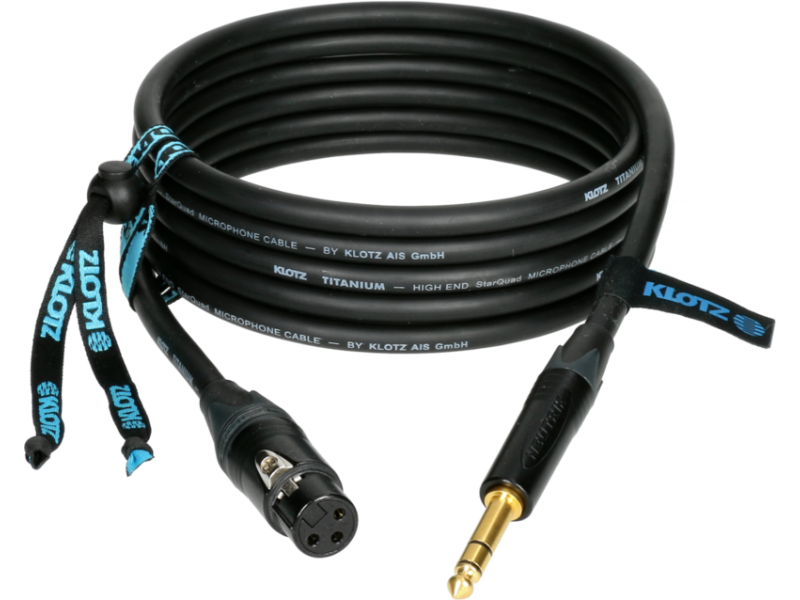 Klotz Titanium Starquad Analog Audio Cable With Female XLR By Neutrik To Balanced Jack Plug - 5m