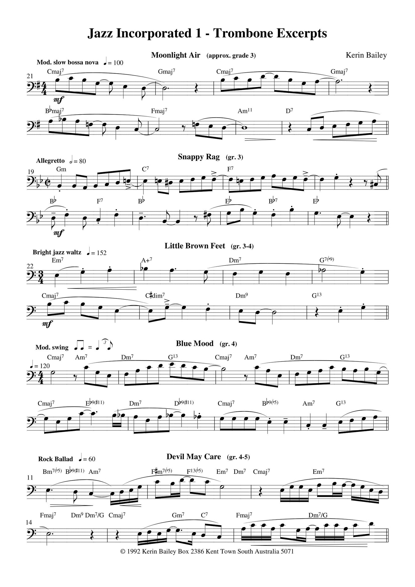 Jazz Incorporated - Trombone/Euphonium With Piano Accompaniment -  Book 1
