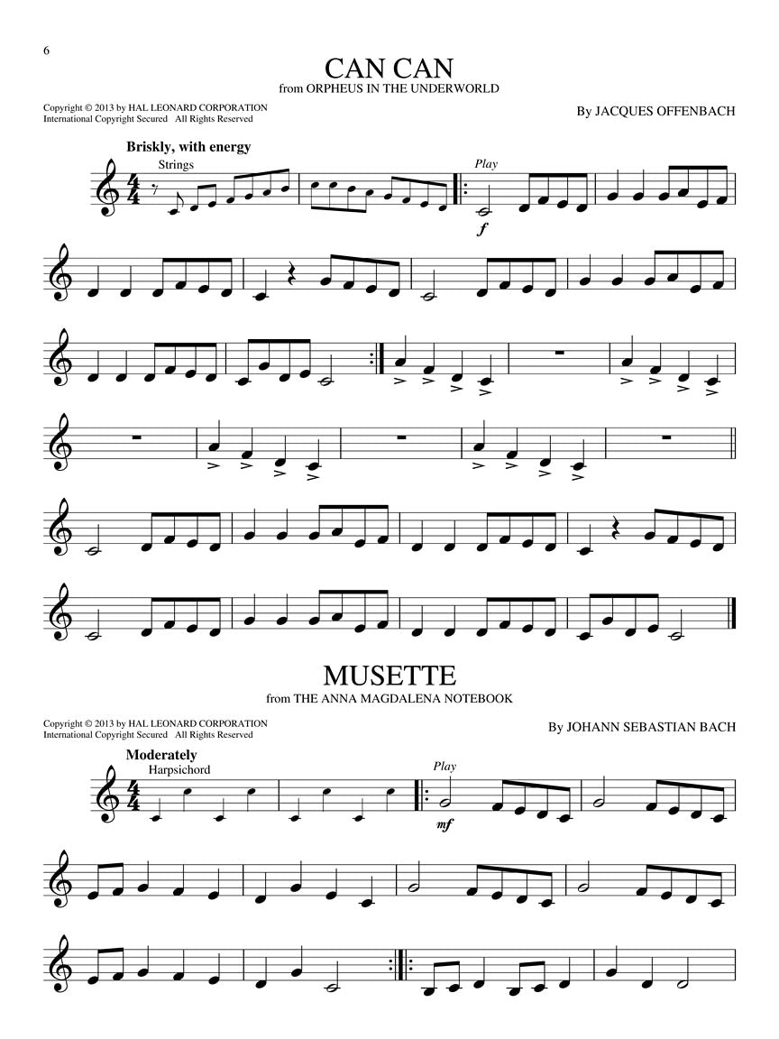 《古典主题》圆号简易乐器伴奏曲集/Ola