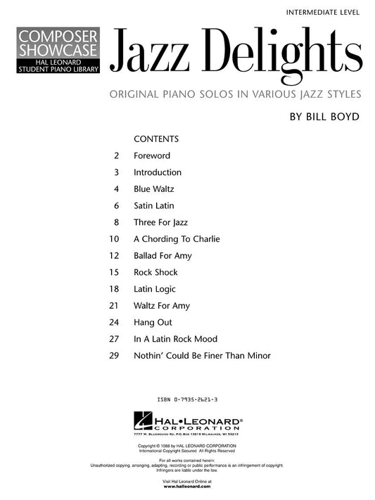 HLSPL - Jazz Delights Piano Solos Book