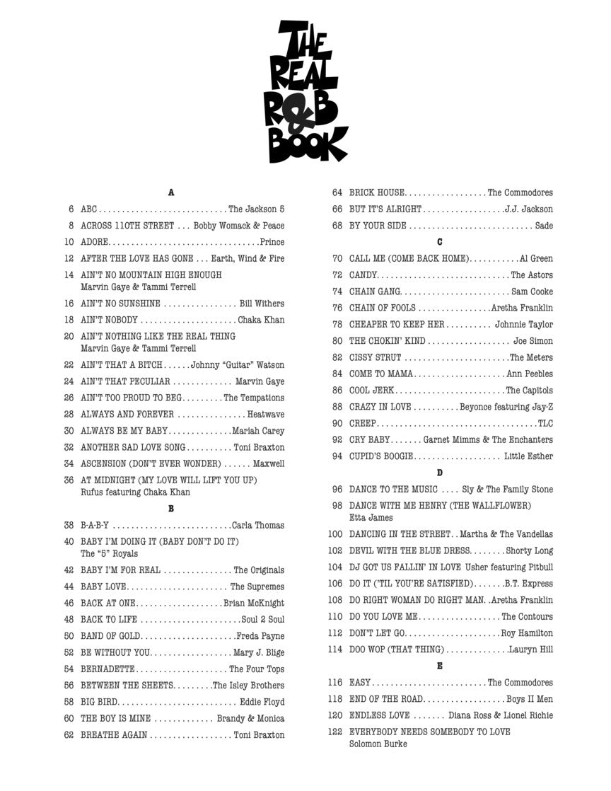 The Real R&B Book - B Flat Instruments (256 Hits)