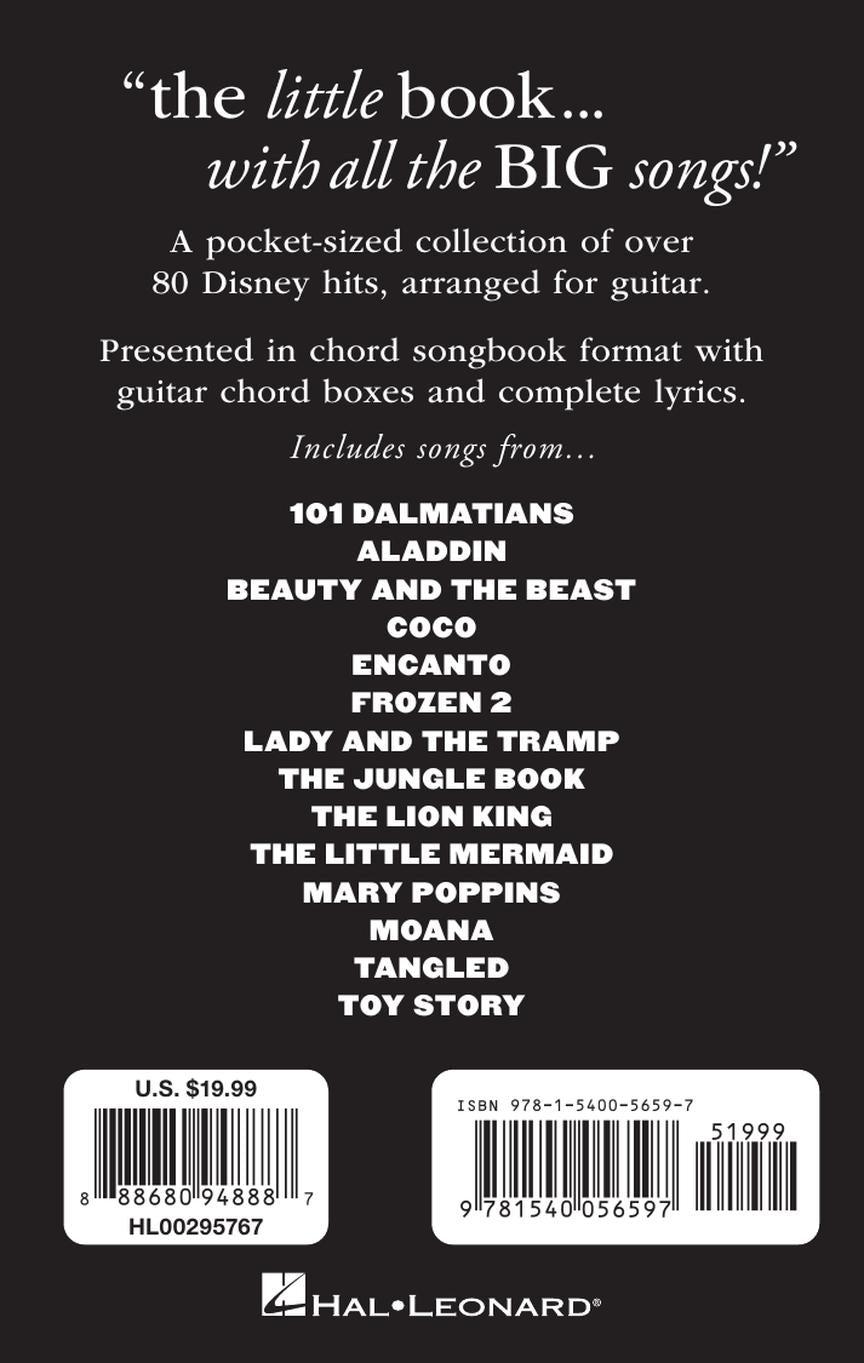 The Little Black Disney Songbook For Guitar - 80 Songs