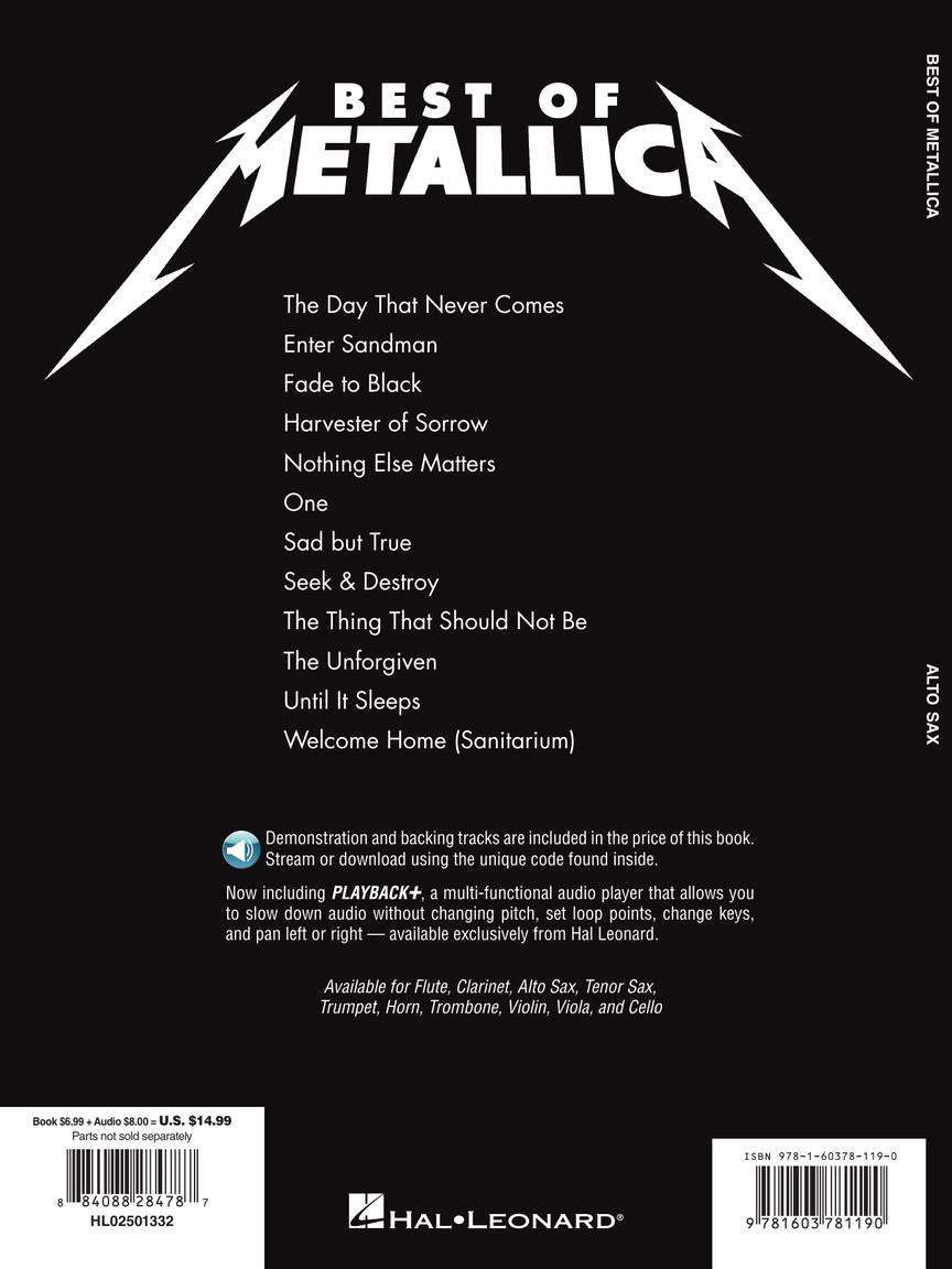 Metallica 乐队精选:中音萨克斯风伴奏曲集/Ola