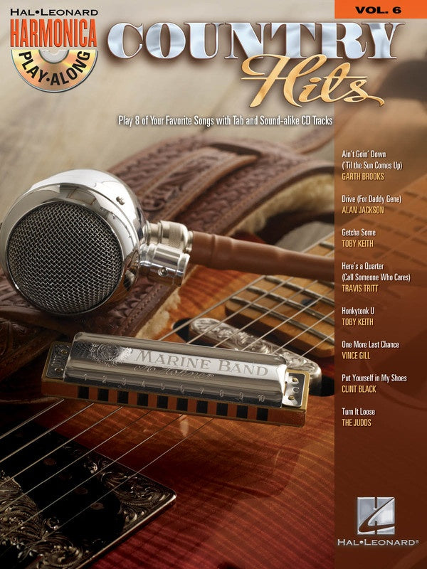 Country Hits Harmonica Play Along V6 Bk/Cd