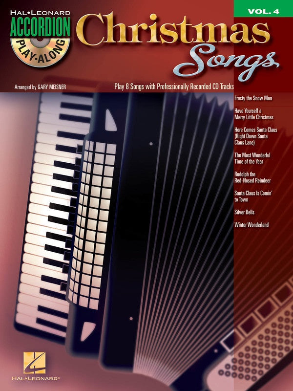 Christmas Songs Accordion Play Along Volume 4 Book/Cd