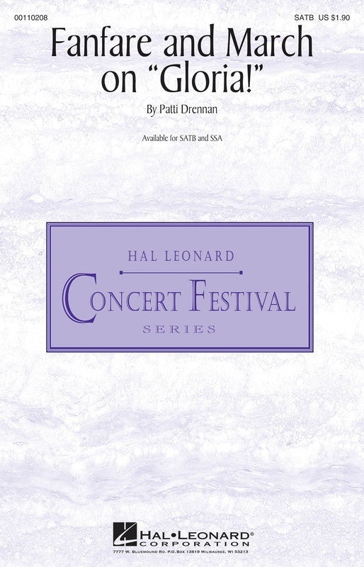 Fanfare And March On Gloria - Soprano/Alto SSA Voicing Sheet Music