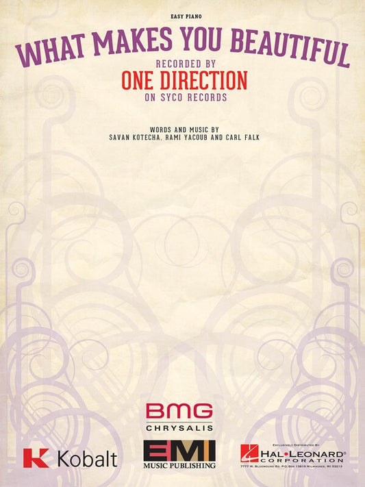 What Makes You Beautiful S/S Easy Piano