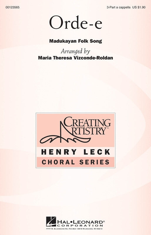 Orde-E 3 Part Treble A Cappella