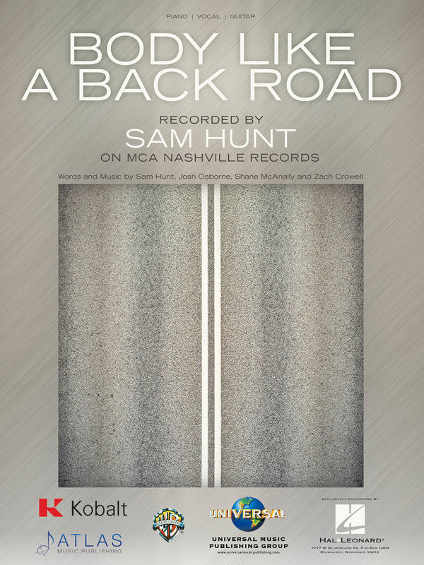 Sam Hunt Body Like A Back Road - Sheet Music