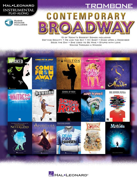Contemporary Broadway For Trombone Play Along Book/Ola
