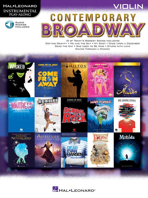 Contemporary Broadway For Violin Play Along Book/Ola