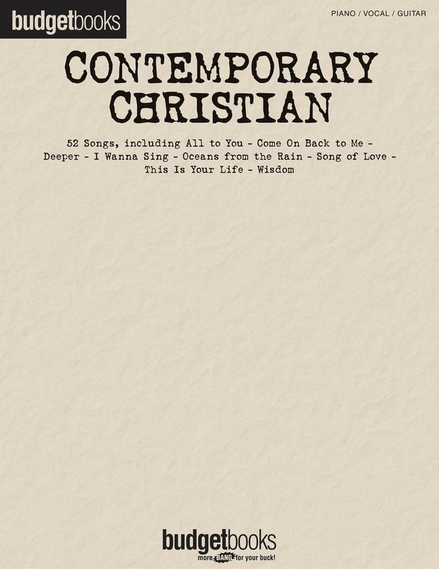 Budget Books Contemporary Christian PVG