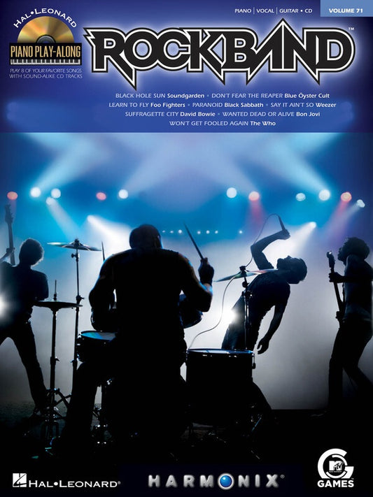 Rock Band Piano Play Along V71 Bk/Cd