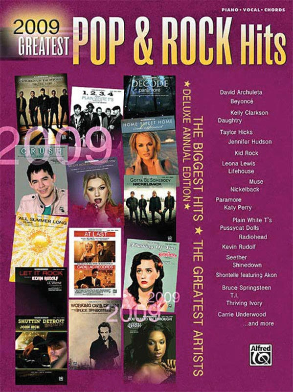 2009 Greatest Pop & Rock Hits PVG Book