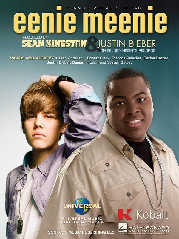 Sean Kingston & Justin Bieber - Eenie Meenie - PVG Sheet Music