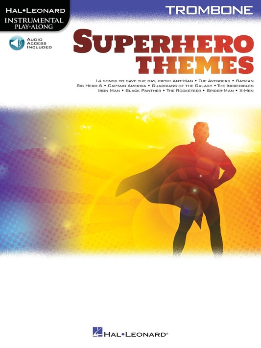 Superhero Themes Instrumental Play Along Trombone Book/Ola