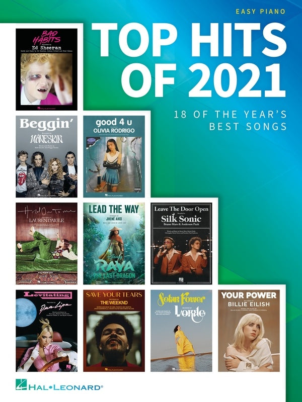 Top Hits Of 2021 For Easy Piano