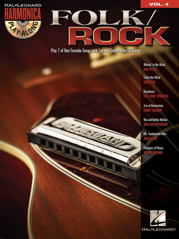 Folk Rock Harmonica Playalong V4 Bk/Cd