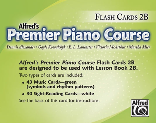 Alfred's Premier Piano Course Flash Cards Level 2B