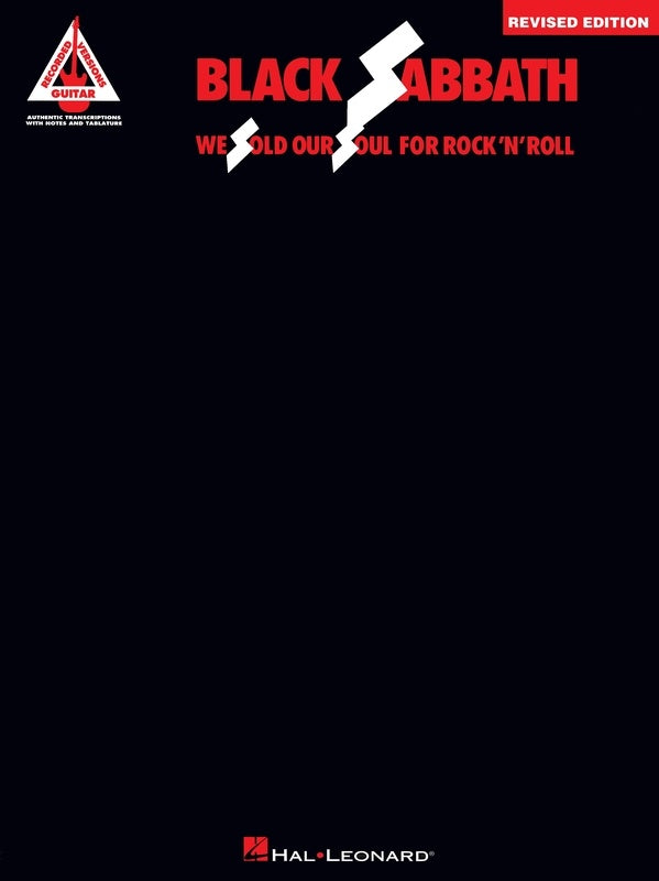 Black Sabbath - We Sold Our Soul For Rock n Roll Guitar Tab Book