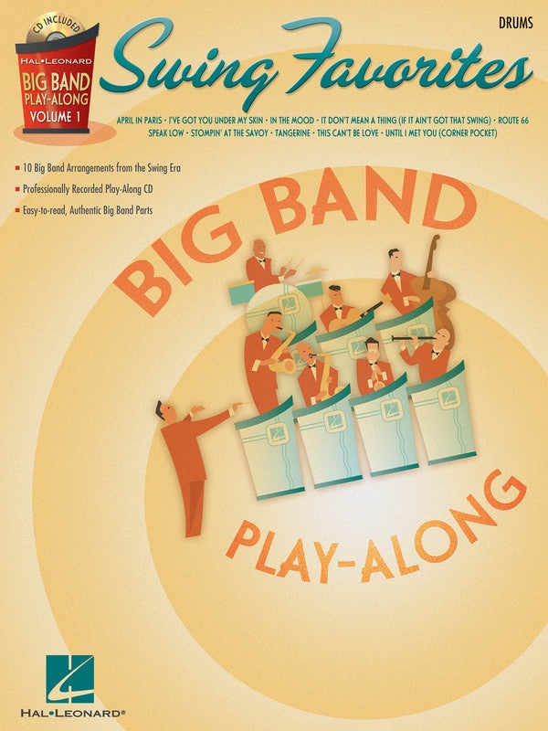 Swing Favorites Big Band Playalong V1 Drums Bk/Cd