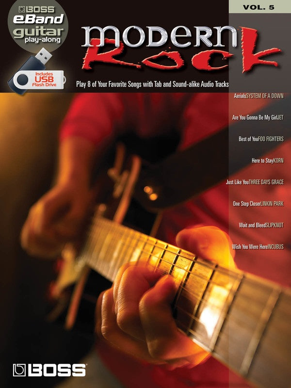 Modern Rock Eband Guitar Play Along V5 Bk/Usb