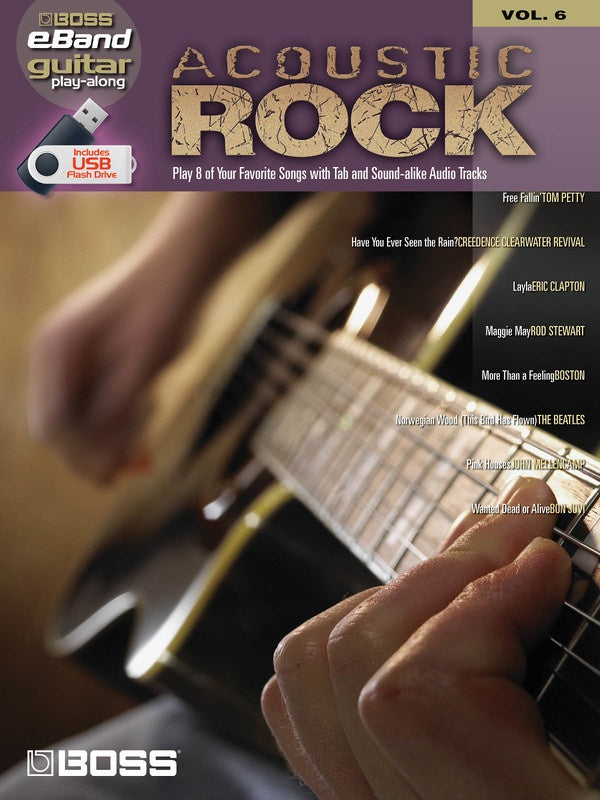 Acoustic Rock Eband Gtr Play Along V6 Bk Usb