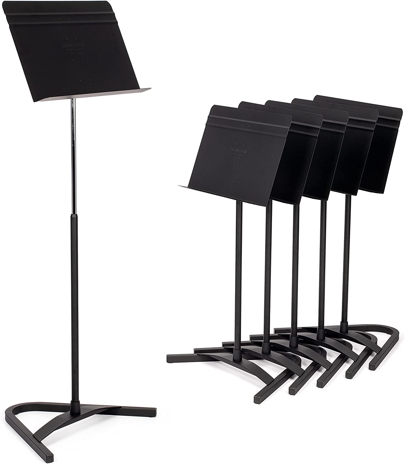 Manhasset Harmony Music Stand with Aluminium Desk in Black - Box of 6 Stands