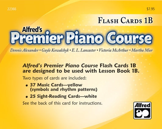 Alfred's Premier Piano Course Flash Cards Level 1B